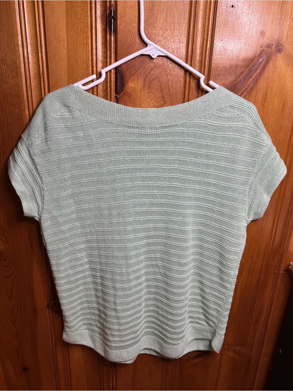 Talbots Mint Green Short-Sleeve Knit Scoop Neck Sweater - Picture 3 of 12